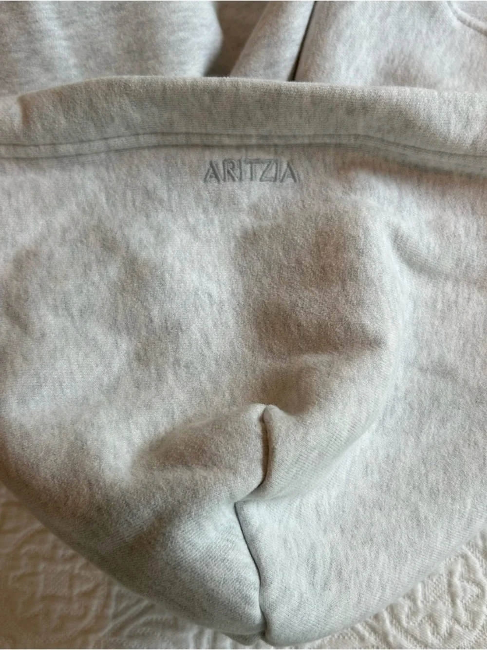 Aritzia sweat fleece Light Gray Pullover Hoodie Small - Picture 6 of 7